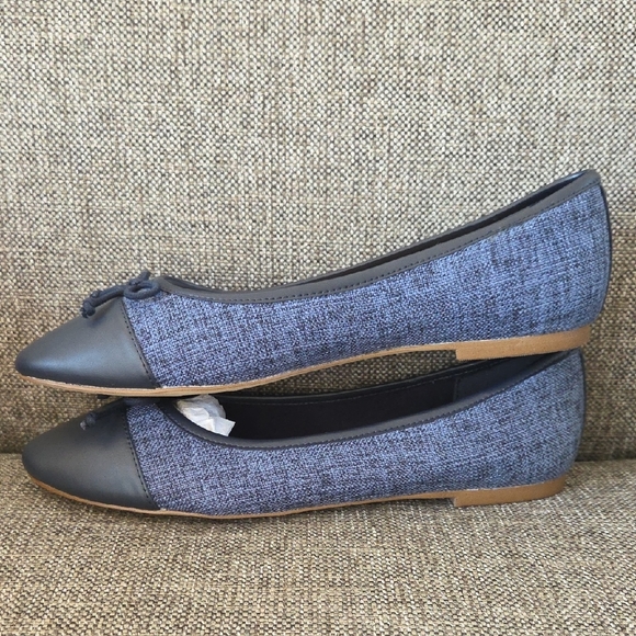 J. Crew Women's Navy Textured Flats - Picture 5 of 8